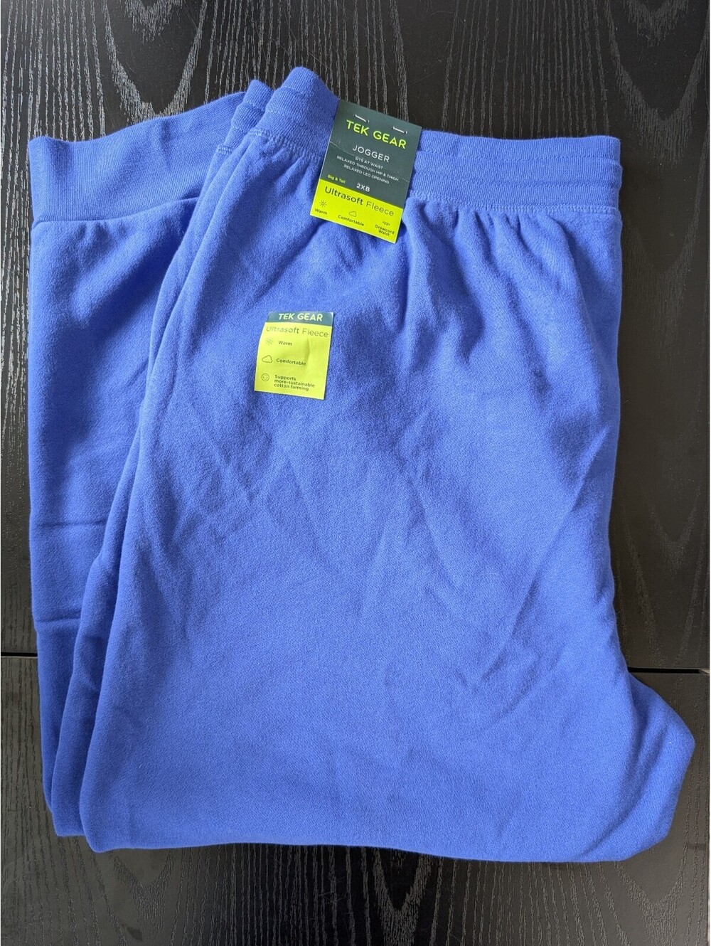 Tek Gear Men's 2XB Big Tall Blue Ultrasoft Fleece Jogger Sweatpants NWT